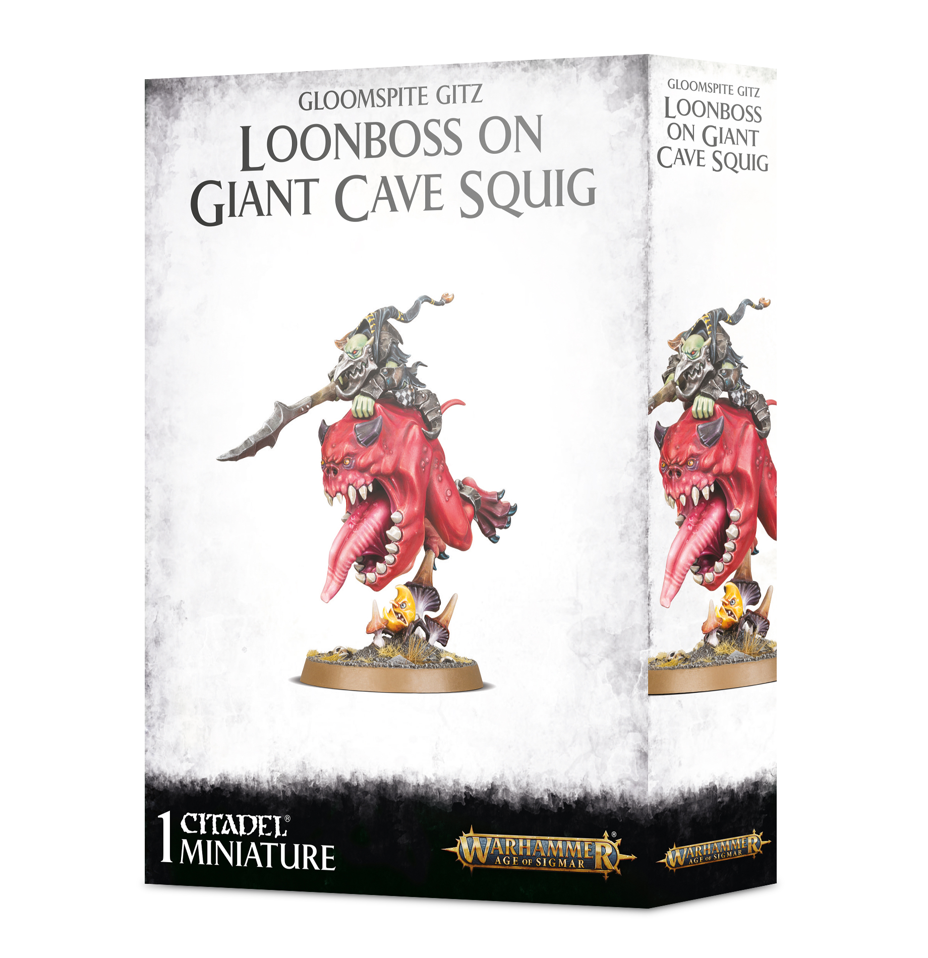 Warhammer AoS - Gloomspite Gitz Loonboss sur Giant Cave Squig