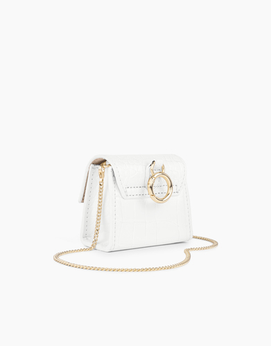 Mini sac IDEAL OF SWEDEN pour AirPods - Modèle Lilou -  White Croco